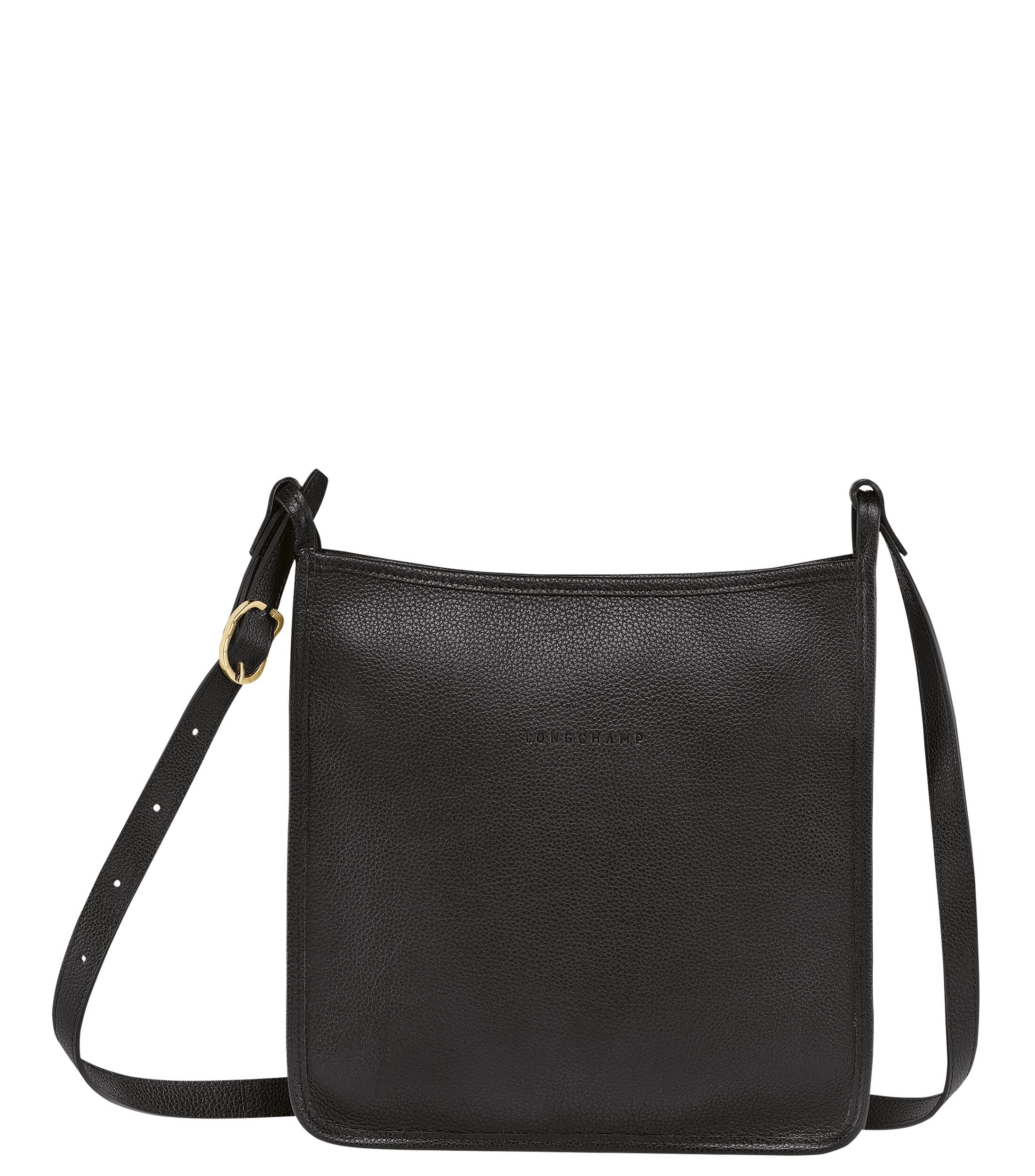Longchamp 'Le Foulonne' Medium Leather Crossbody Tote Handbag for Women, Black Genuine Leather Purse - Perfect for Work, Travel & Everyday Use
