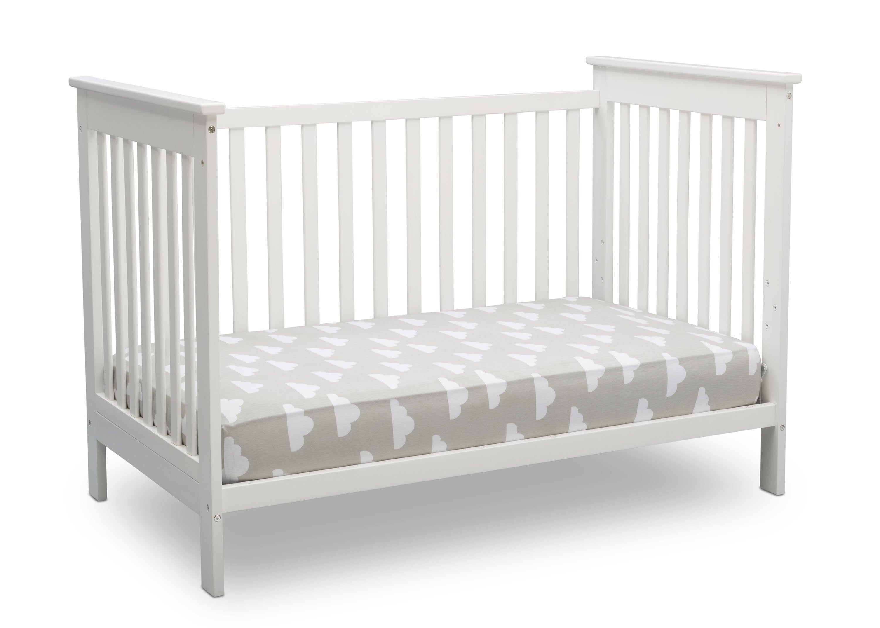 Adley 3-in-1 Convertible Baby Crib - Toddler Bed & Daybed - Safe Nursery Furniture for Newborns & Kids - Perfect for Bedrooms, Daycare & Guest Rooms