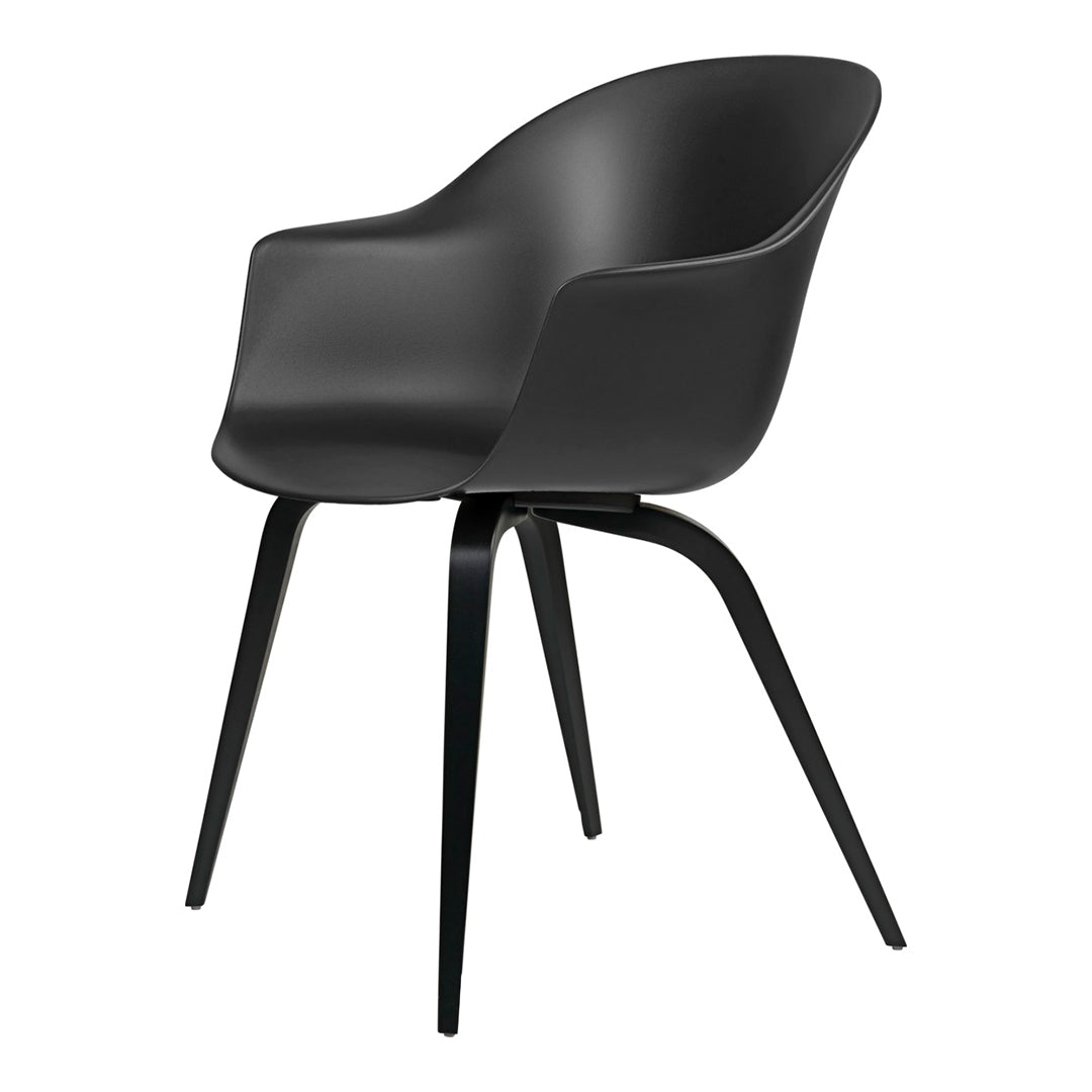 Bat Dining Armchair with Wood Base - Modern Wooden Dining Chair for Kitchen, Restaurant & Home Decor - Perfect for Indoor Dining Rooms & Elegant Spaces