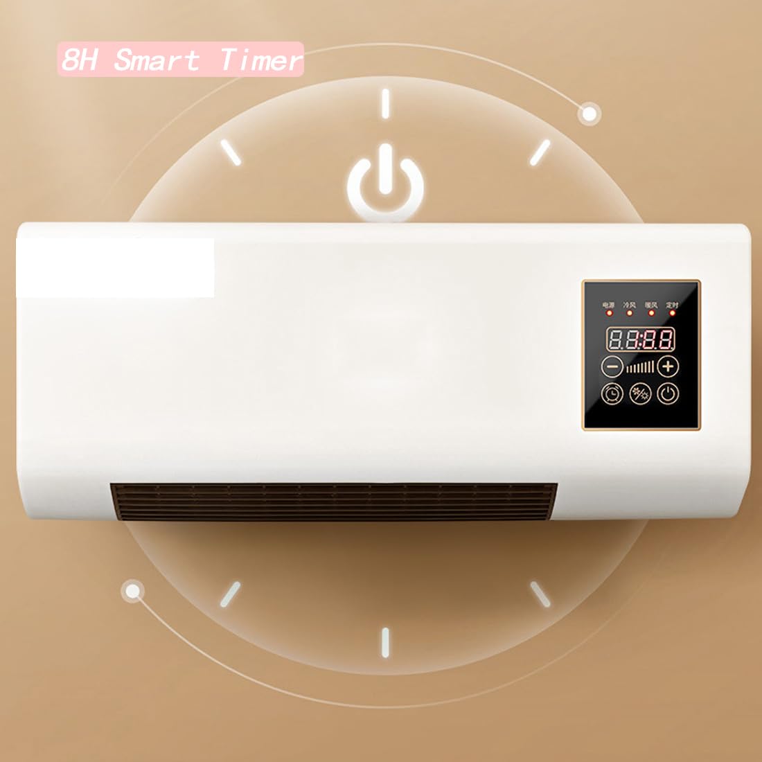 Split Max Portable Air Conditioner & Heater 2-in-1 - 8000 BTU Wall Mount Mini AC Unit with Remote - White - Perfect for Bedroom, Office & Small Spaces Cooling & Heating
