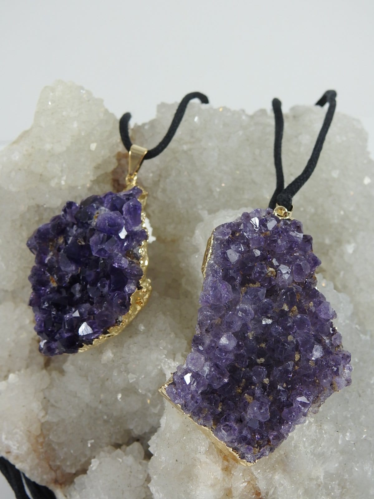 Natural Amethyst Cluster Necklace - Healing Crystal Jewelry for Women | Perfect for Meditation, Energy Cleansing & Spiritual Gifts