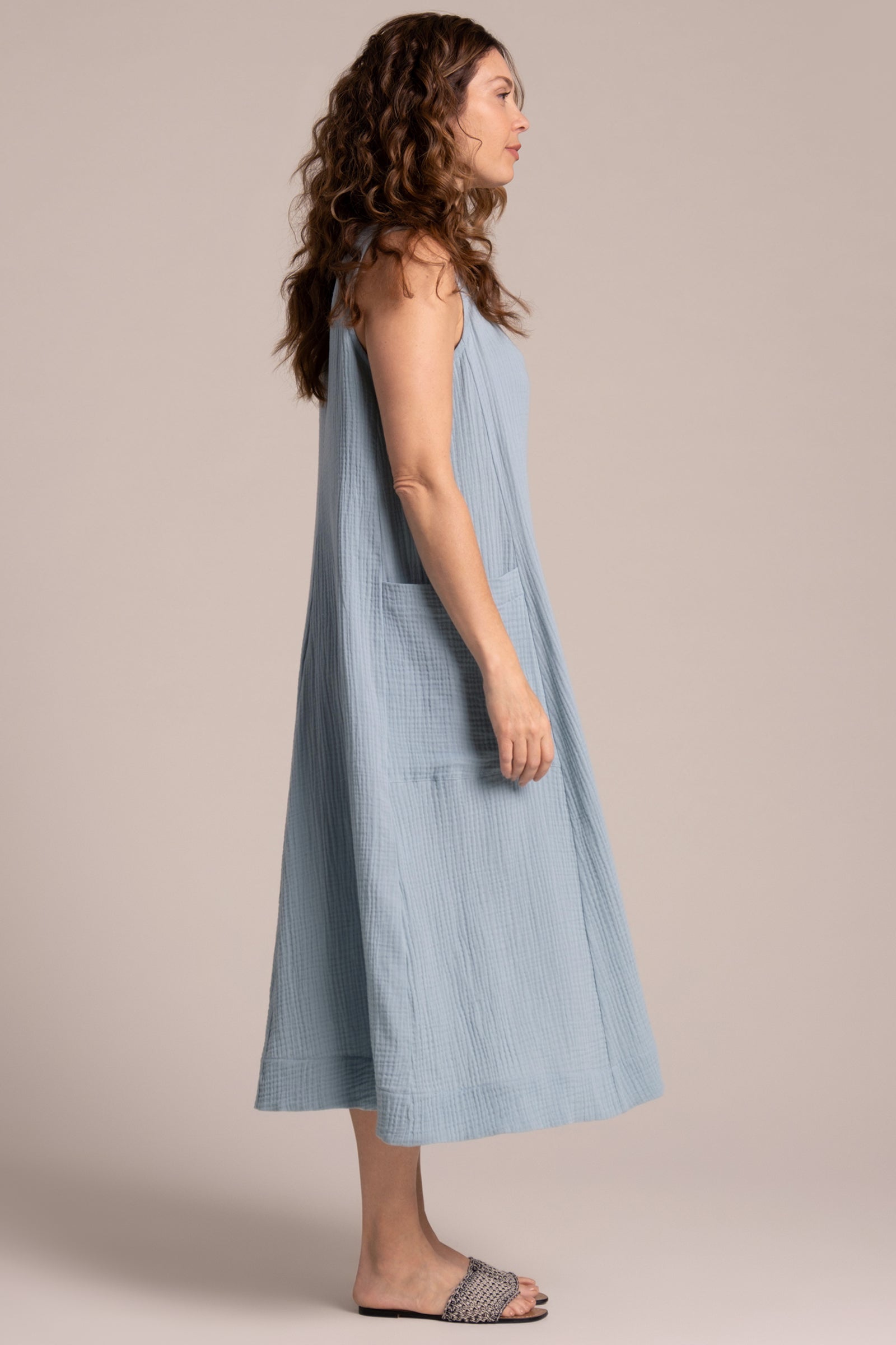 Breeze EZ Flare Dress for Women | Stone Blue Casual Summer Dress | Perfect for Beach, Vacation & Everyday Wear
