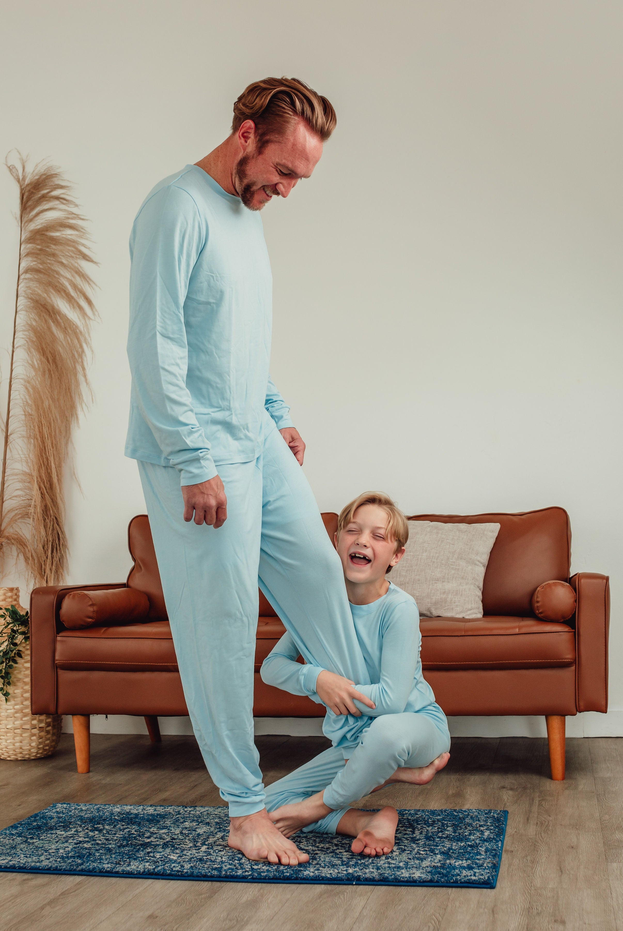 Blue Long Sleeve Shirt and Pants Set for Women - Comfortable Casual Outfit for Work, Travel & Everyday Wear