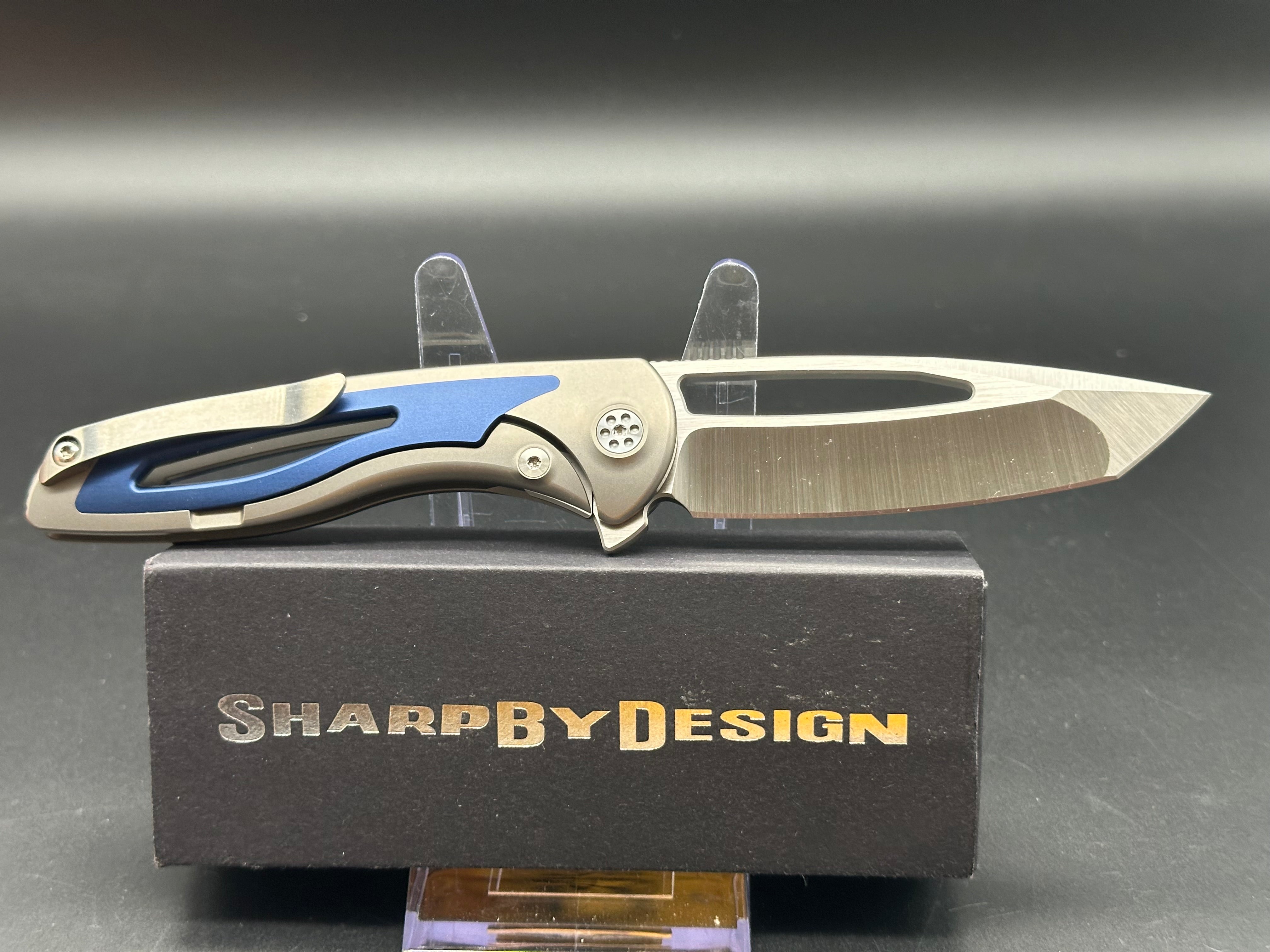Sharp By Design Apex Titanium Folding Knife with Premium S90V Steel Blade - EDC, Outdoor Camping & Survival Gear