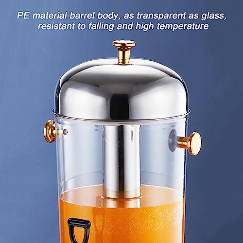 24L Commercial Cold Beverage Dispenser with Dual Juice Spouts - Heavy Duty 3-Head Drink Dispenser for Bars, Hotels, Parties & Events - Perfect for Lemonade, Iced Tea & Party Drinks