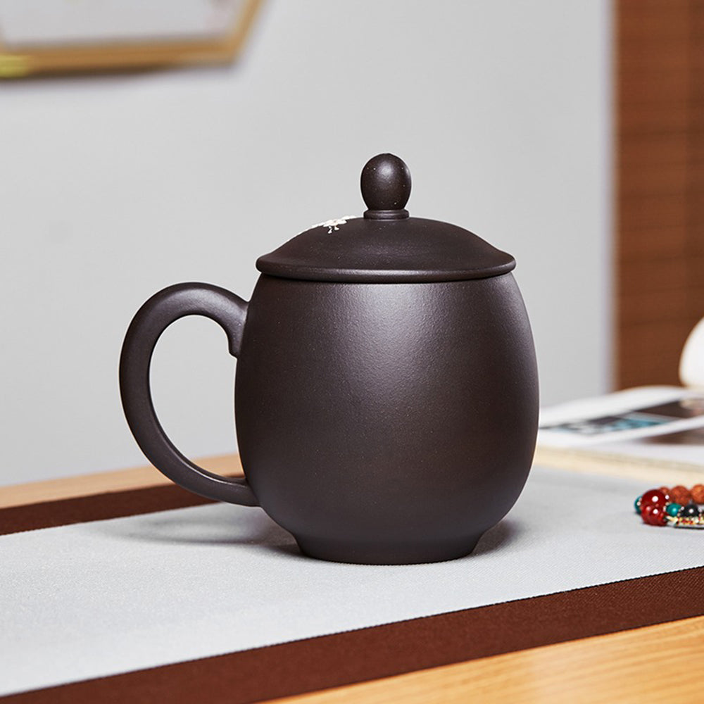 Purple Clay Color Changing Plum Blossom Tea Cup - Handmade Ceramic Mug for Hot & Cold Drinks - Perfect for Tea Lovers, Office Use & Gift Giving