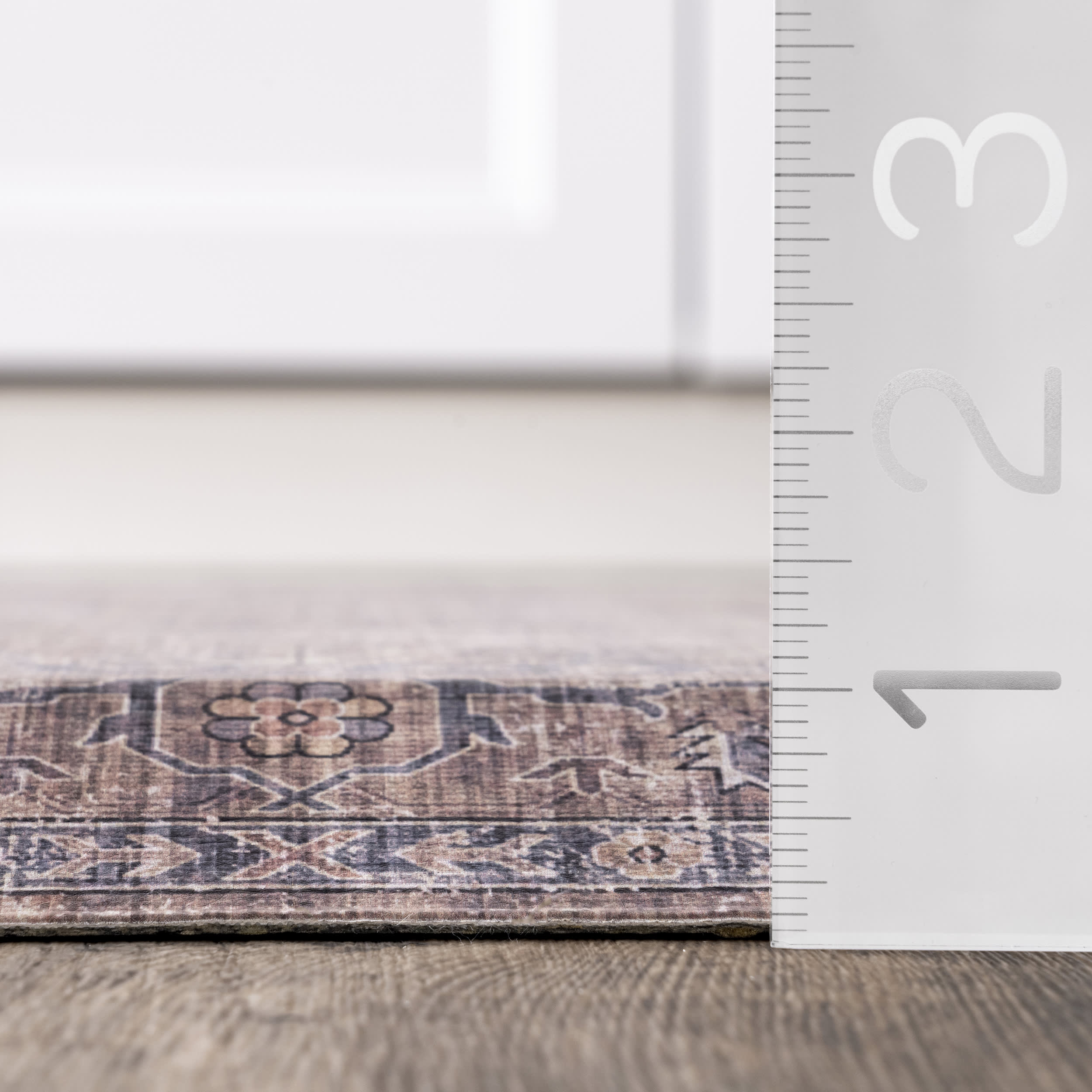 Faded Floral Printed Anti Fatigue Kitchen Mat - Rust Color - Comfortable Cushioned Floor Mat for Standing Work in Kitchen, Office, Salon | Home & Workspace Essentials