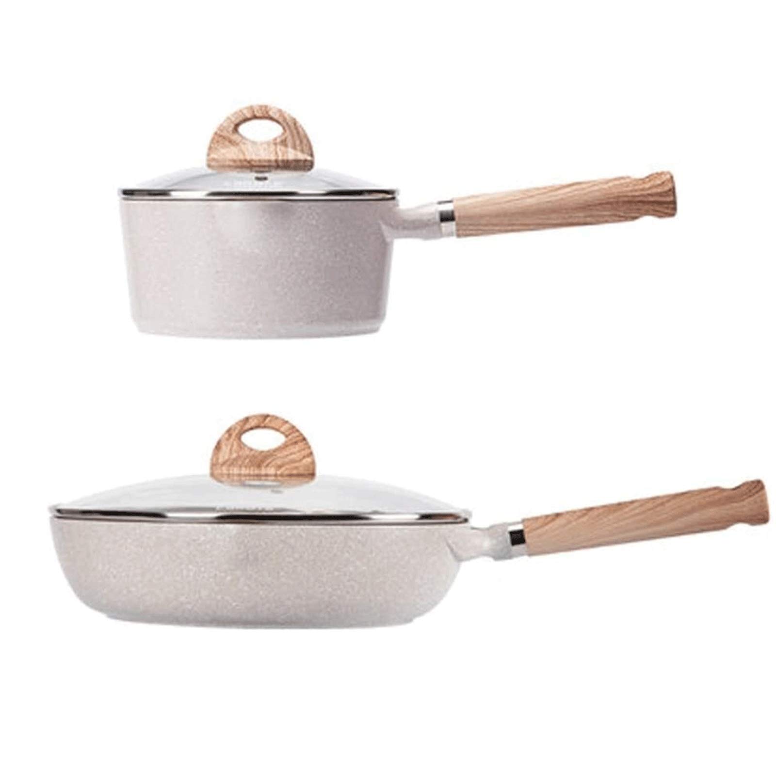 Premium Non-Stick Cookware Set - 10-Piece Kitchen Pan Collection with Frying Pan, Wok, Saucepan & Soup Pot | Induction Compatible, Durable & Easy Clean | Perfect for Stir-Fry, Boiling, Steaming & Everyday Cooking