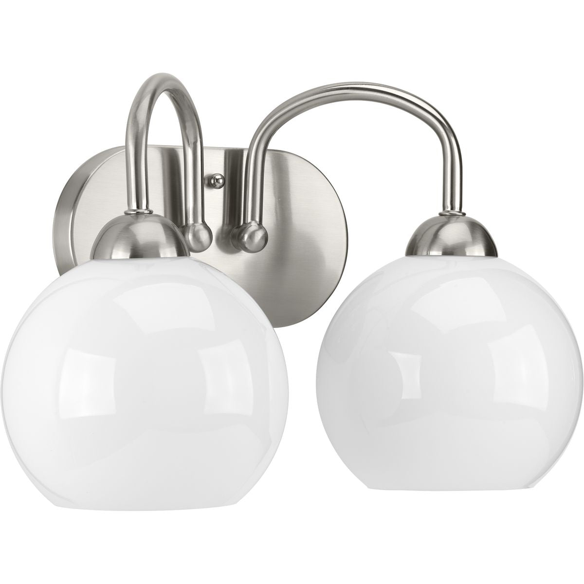 Carisa Collection 2-Light Opal Glass Bathroom Vanity Light - Perfect for Modern Bathroom & Powder Room Lighting
