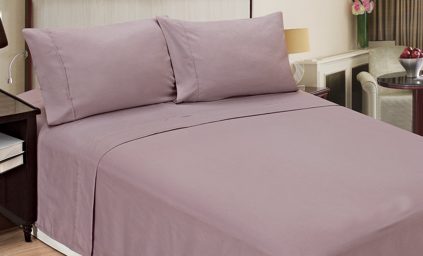 Home Dynamix Jill Morgan Fashion Solid Pillowcases (2 Pack) - King Size, Lilac - Soft & Durable Bedding for Luxury Bedroom Decor