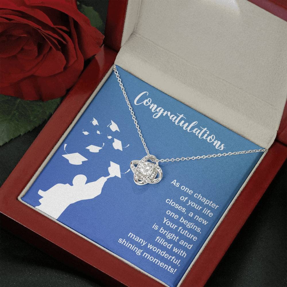 Love Knot Necklace for Graduation - Gift for Her & New Grad Jewelry - Perfect for College Graduates & Celebrations