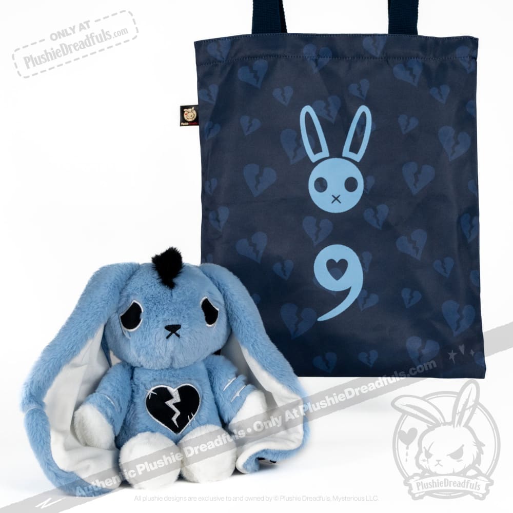 Plushie Dreadfuls Depression Rabbit V2 Mohawk Edition - Soft Stuffed Animal Toy for Anxiety Relief & Emotional Support | Perfect for Therapy, Comfort, and Mental Health Awareness Gifts