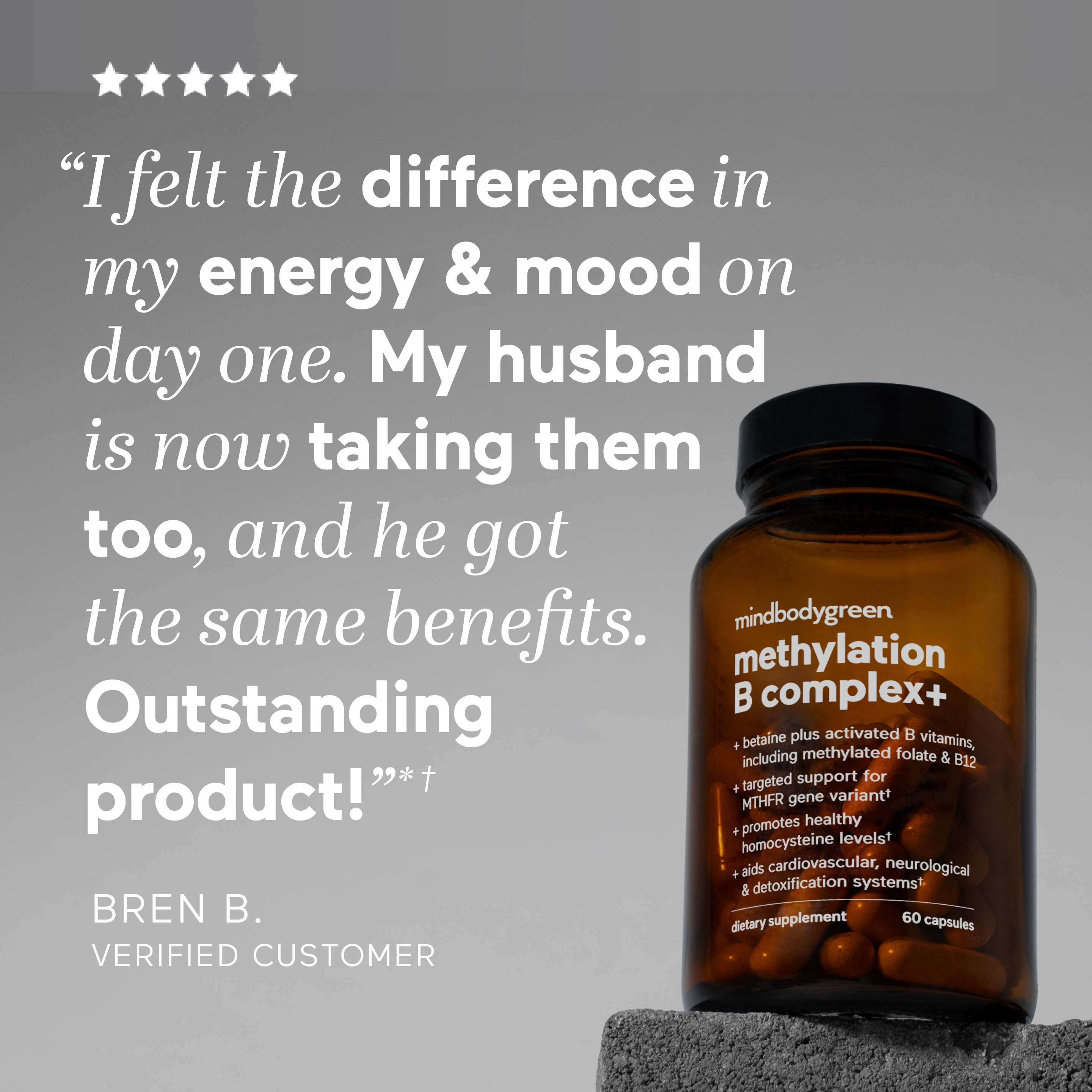 Premium Methylation B Complex Supplement - Supports Energy, Brain & Heart Health - Ideal for Detox, Stress Relief & Metabolism Boost