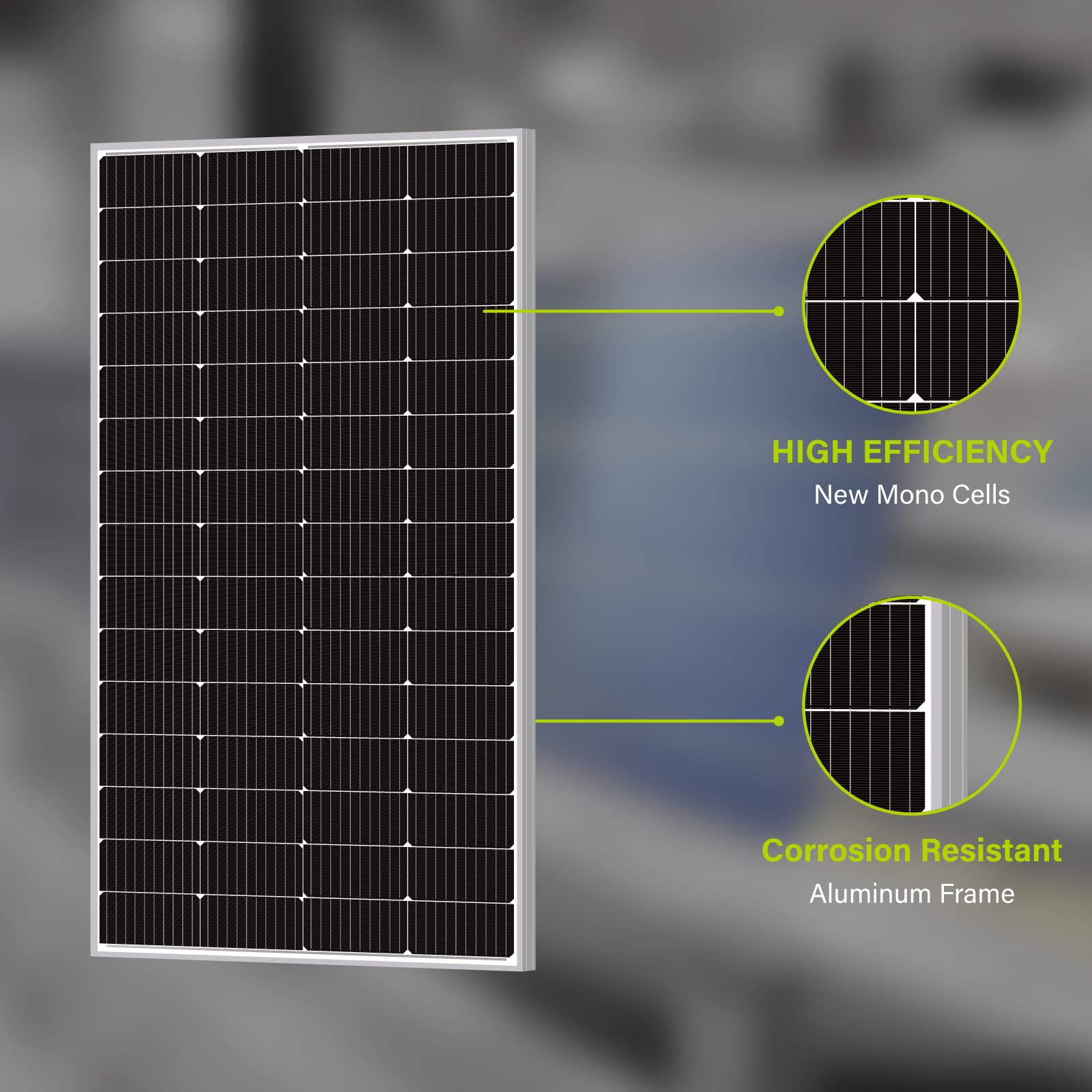 Newpowa 220W 12V Monocrystalline Solar Panel - High Efficiency 10BB Cell Solar Module for RV, Marine, Boat & Off-Grid Power - Perfect for Camping, Emergency Backup & Remote Energy Solutions