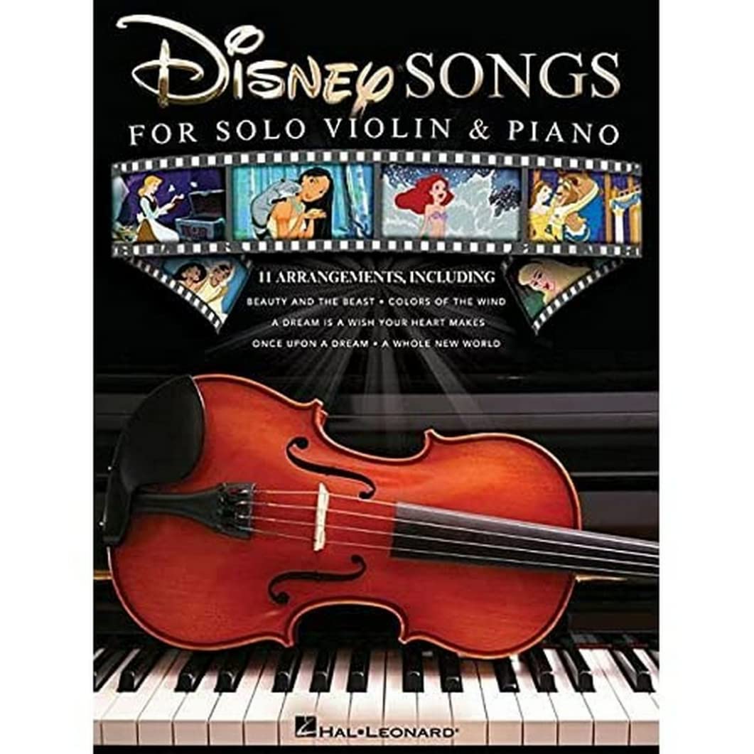 Disney Songs for Solo Violin & Piano - Sheet Music Book for Beginners & Intermediate Players | Perfect for Recitals, Weddings & Disney-Themed Performances