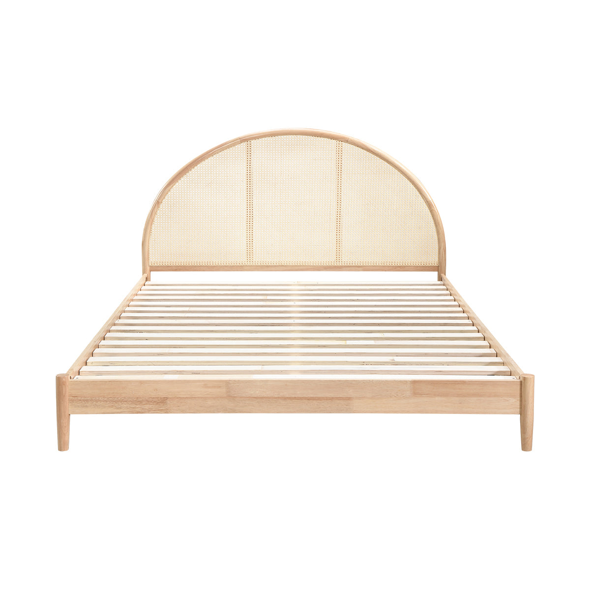 Avery Arch Rattan King Bed - Solid Oak Wood Frame - Stylish & Durable Bedroom Furniture for Master Suite or Guest Room