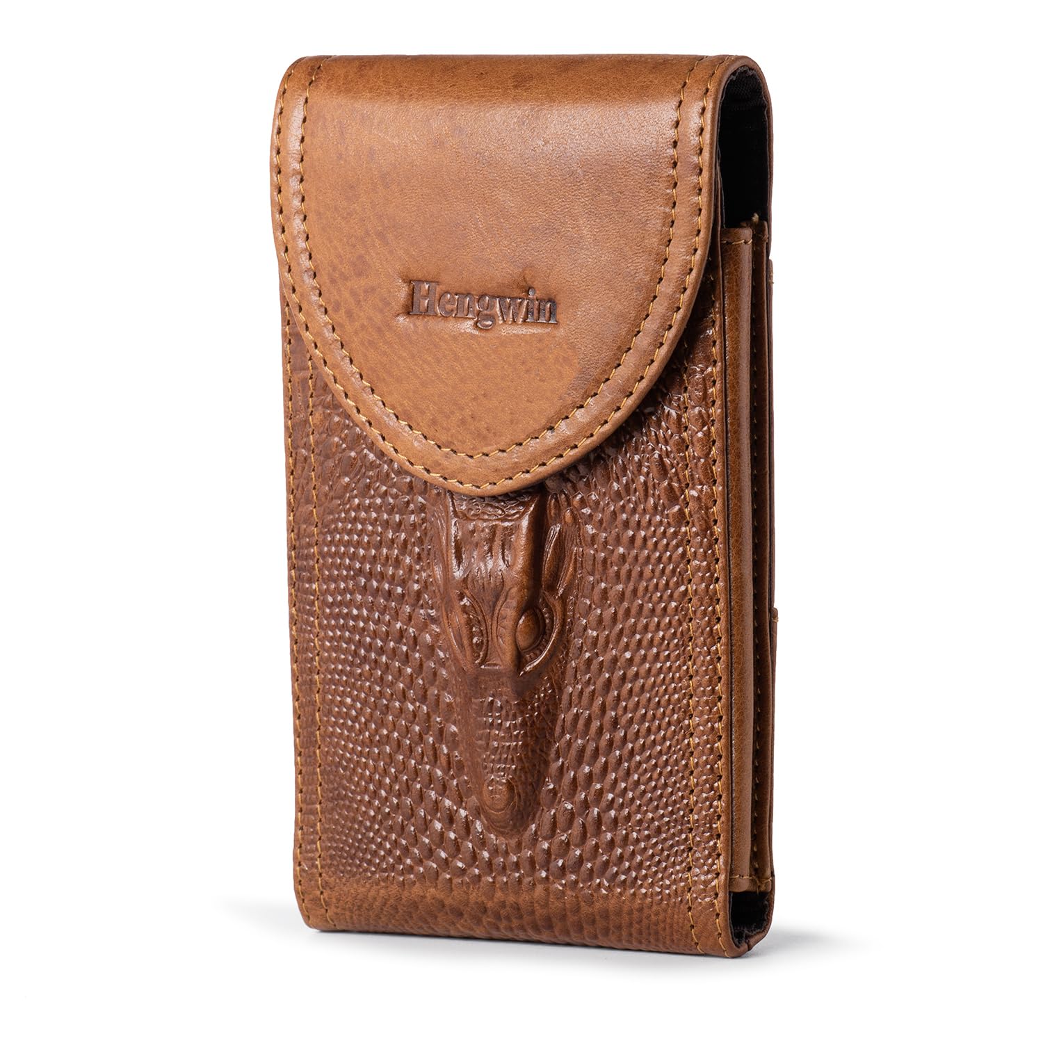 Premium Leather Phone Holster for iPhone 16 Plus/15 Pro Max/14 Plus/13 Pro Max/12 Pro Max & Samsung Galaxy S25/S24/S23 Ultra/A25/A54 - Belt Clip Pouch Case (Brown) | Ideal for Outdoor Activities, Work & Everyday Carry
