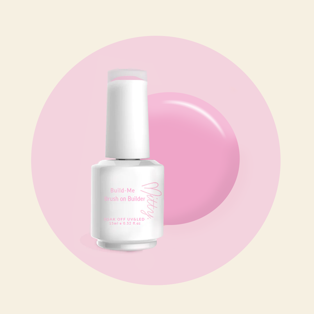 Mitty Fialova Brush on Builder Gel - Professional Nail Strengthening Gel for Strong, Natural-Looking Nails - Perfect for DIY Manicures & Salon-Quality Nail Extensions