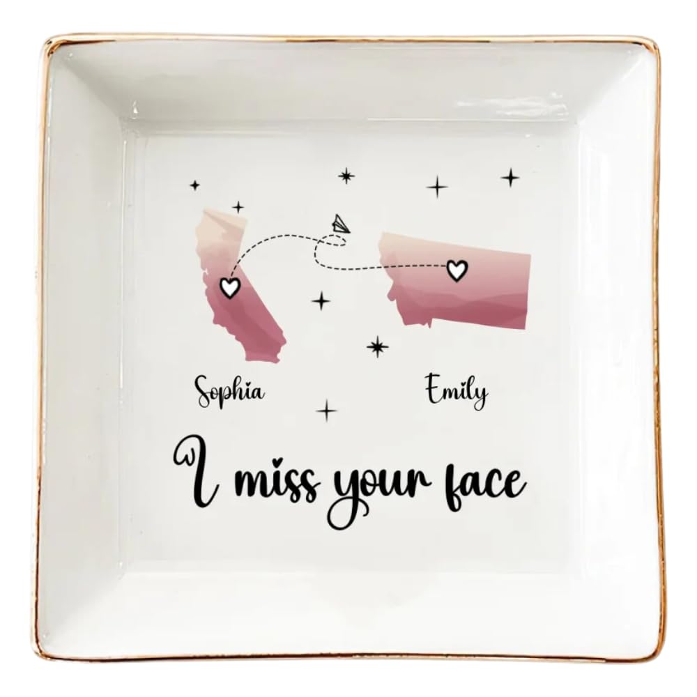 Personalized Jewelry Dish Gift for Bestie, BFF & Sister - Home Decor