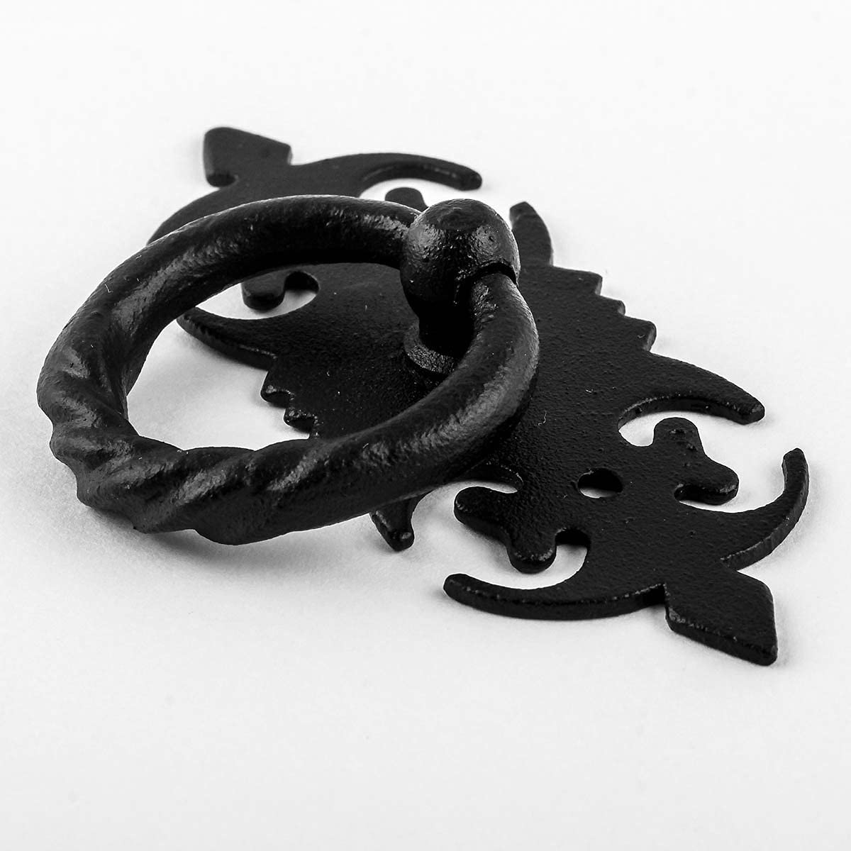 Antique Black Wrought Iron 3.5 Inch Cabinet Handles with Mounting Hardware - Vintage Drawer Pulls for Kitchen & Bathroom Renovation | Perfect for Farmhouse, Rustic, and Industrial Style Cabinets