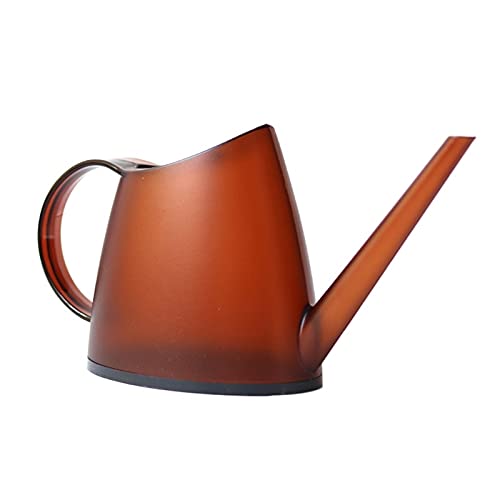 1.4L Transparent Long Spout Watering Can - Nordic Style Garden Kettle for Indoor/Outdoor Plants, Bonsai & Flower Pots (Orange) | Perfect for Home Gardening, Balcony Decor & Plant Care