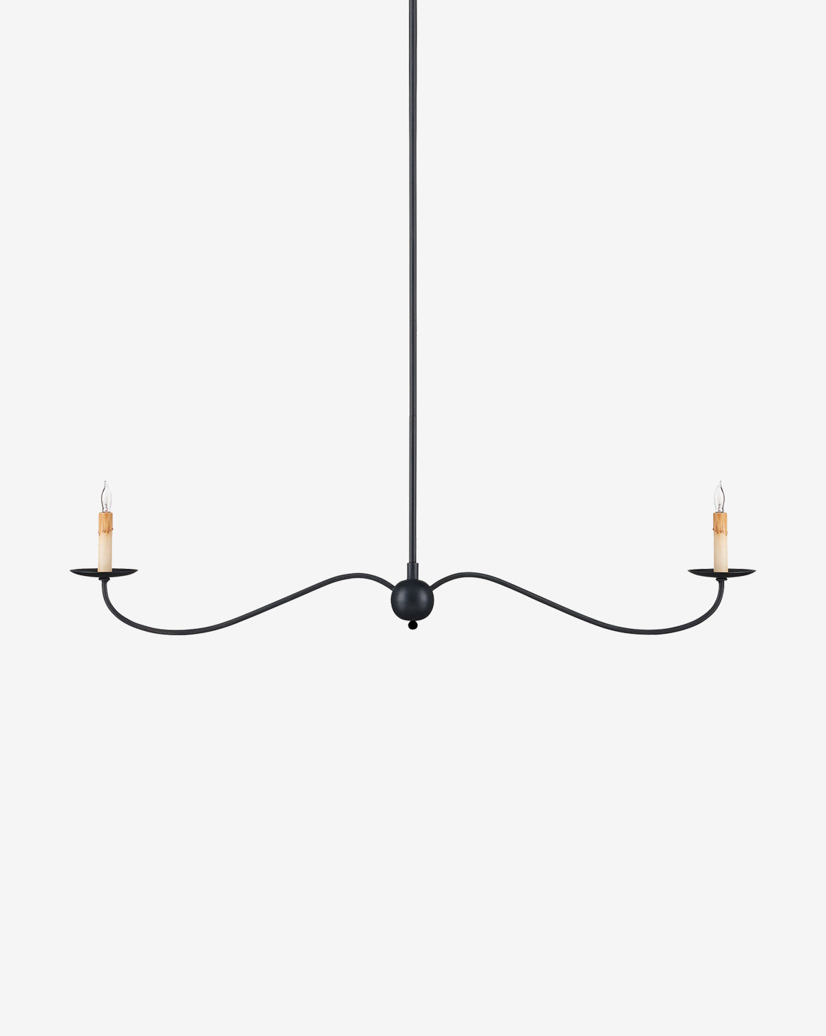 Saxon Linear Chandelier - Modern 6-Light LED Pendant Lighting Fixture for Dining Room, Kitchen Island & Living Room Decor