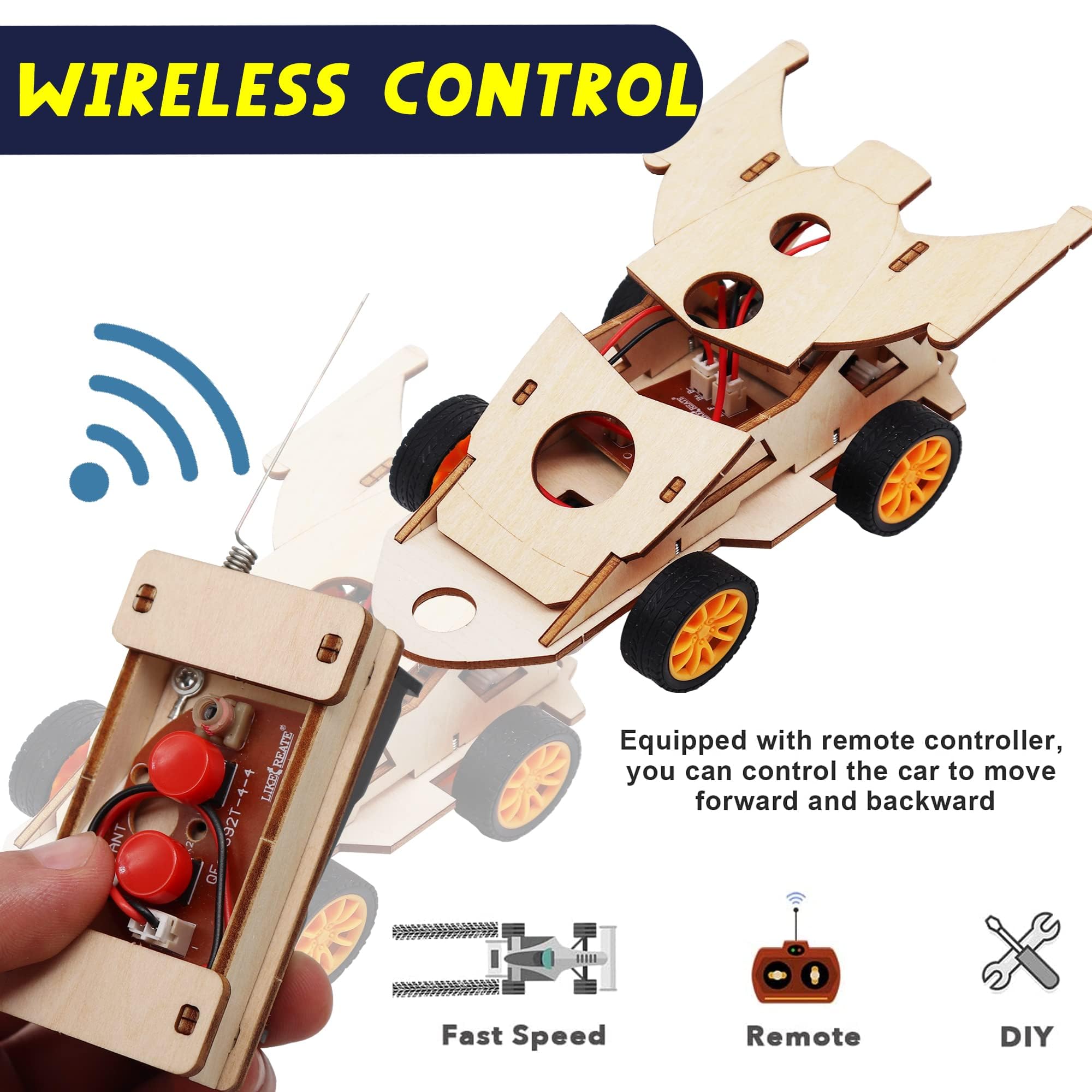 DIY RC Car Kit - Build Your Own Solar Powered Remote Control Car | STEM Science Project for Kids Ages 8-12 | Educational Engineering Toy for Boys & Girls | Perfect for Classroom Experiments, Birthday Gifts & Outdoor Play