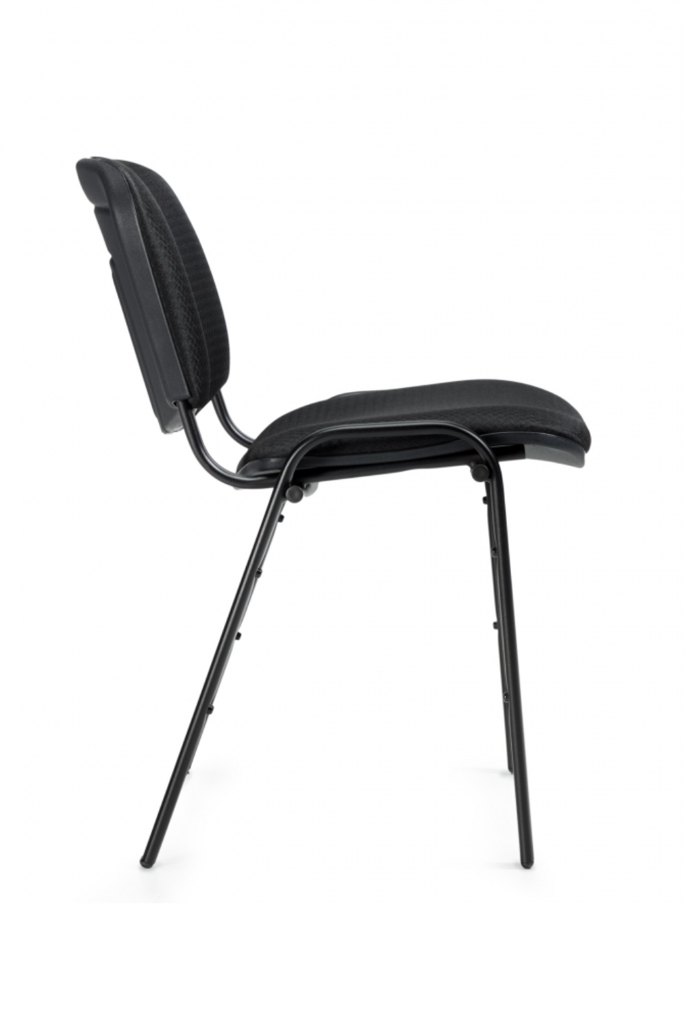 OTG11704 Fabric Stack Armless Chairs - Set of 2 Modern Stackable Dining Chairs for Small Spaces, Kitchen, Cafe & Office Use