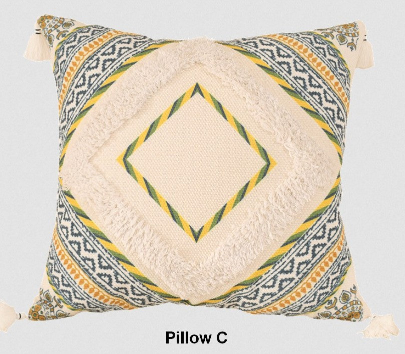 Modern Geometric Pillow Covers - 18x18 Inch Square Decorative Throw Pillows for Couch & Sofa - Boho Chic Living Room Accent Pillows - Perfect for Home Decor, Lounge, and Bedroom Styling