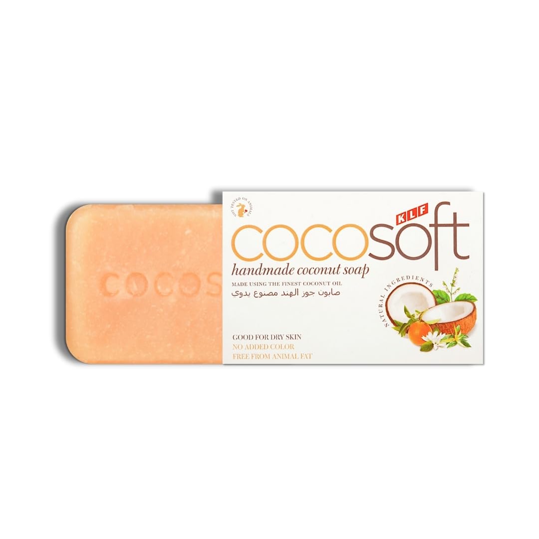KLF Nirmal Cocosoft Handmade Coconut Soap - All Natural, Moisturizing, Vegan Bar Soap for Dry Skin (Pack of 5) | Gentle Cleansing, Face & Body Wash, Perfect for Sensitive Skin & Daily Use