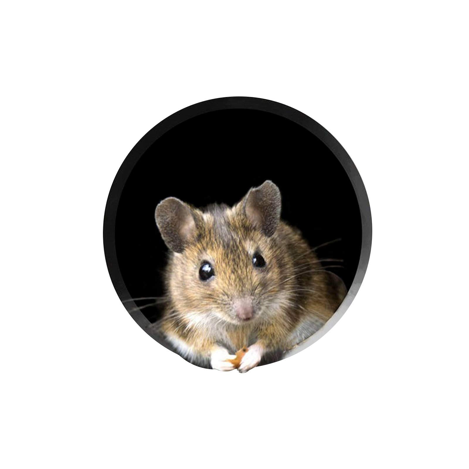 3D Mouse Hole Sticker - Creative Cartoon Kitchen & Wall Decals for Gamers & Home Decor - Perfect for Laptops, Glass Doors, and Gaming Setups