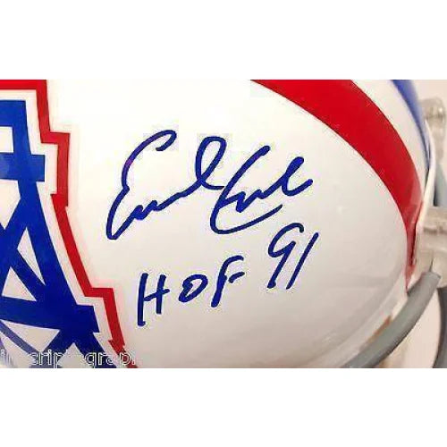 Earl Campbell Autographed Houston Oilers Helmet with JSA COA - Texas Tyler Rose Signed NFL Collectible - Perfect for Sports Memorabilia Displays & Fan Cave Decor