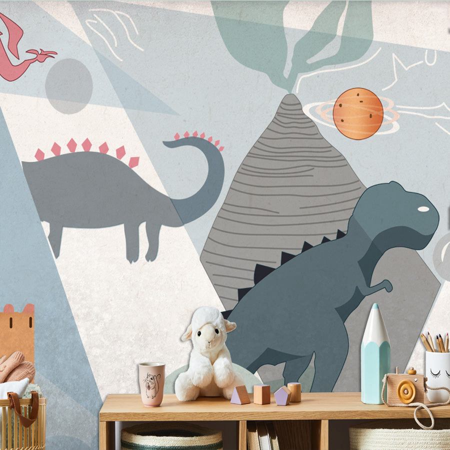 Dinosaur Wallpaper for Kids - Jurassic Themed Room Decor | Perfect for Bedrooms, Playrooms & Nursery Walls
