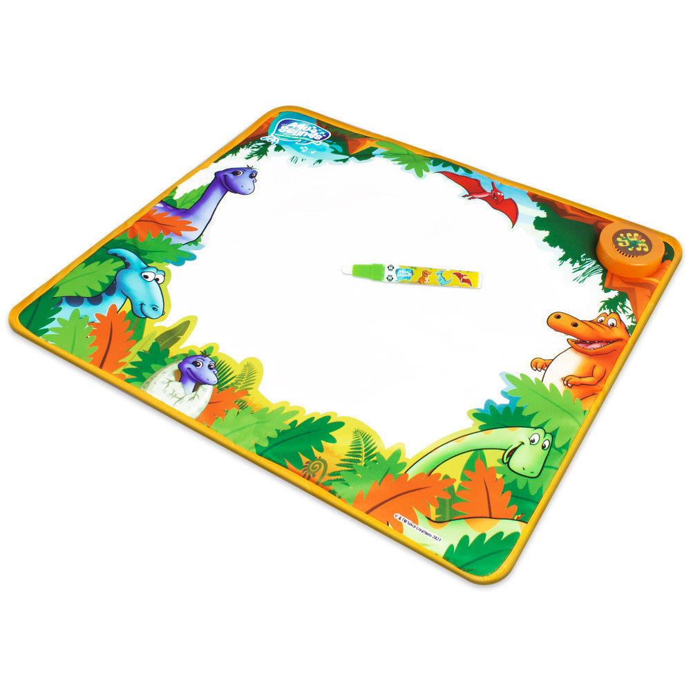 Aqua Sounds Magic Mat: Dinosaur Adventure Water Drawing Mat for Kids - Fun Educational Sensory Toy for Toddlers & Preschoolers - Perfect for Bath Time, Travel & Indoor Play Activities