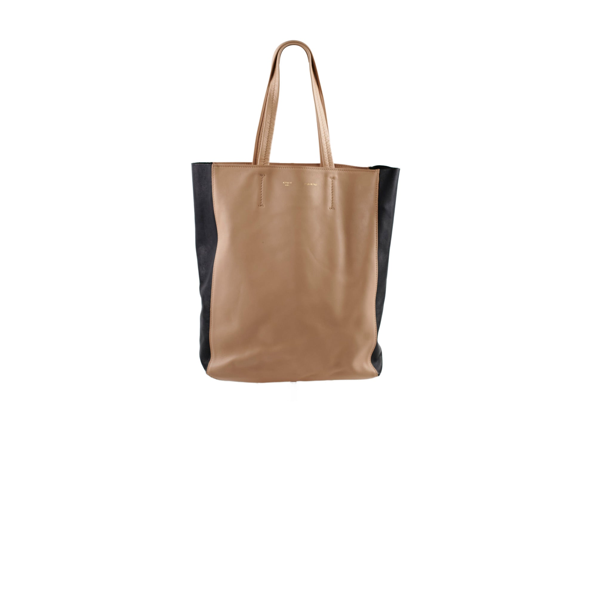 Celine Phantom Two-Toned Tote Bag in Nude & Black - Luxury Leather Handbag for Women, Perfect for Work, Travel & Everyday Use