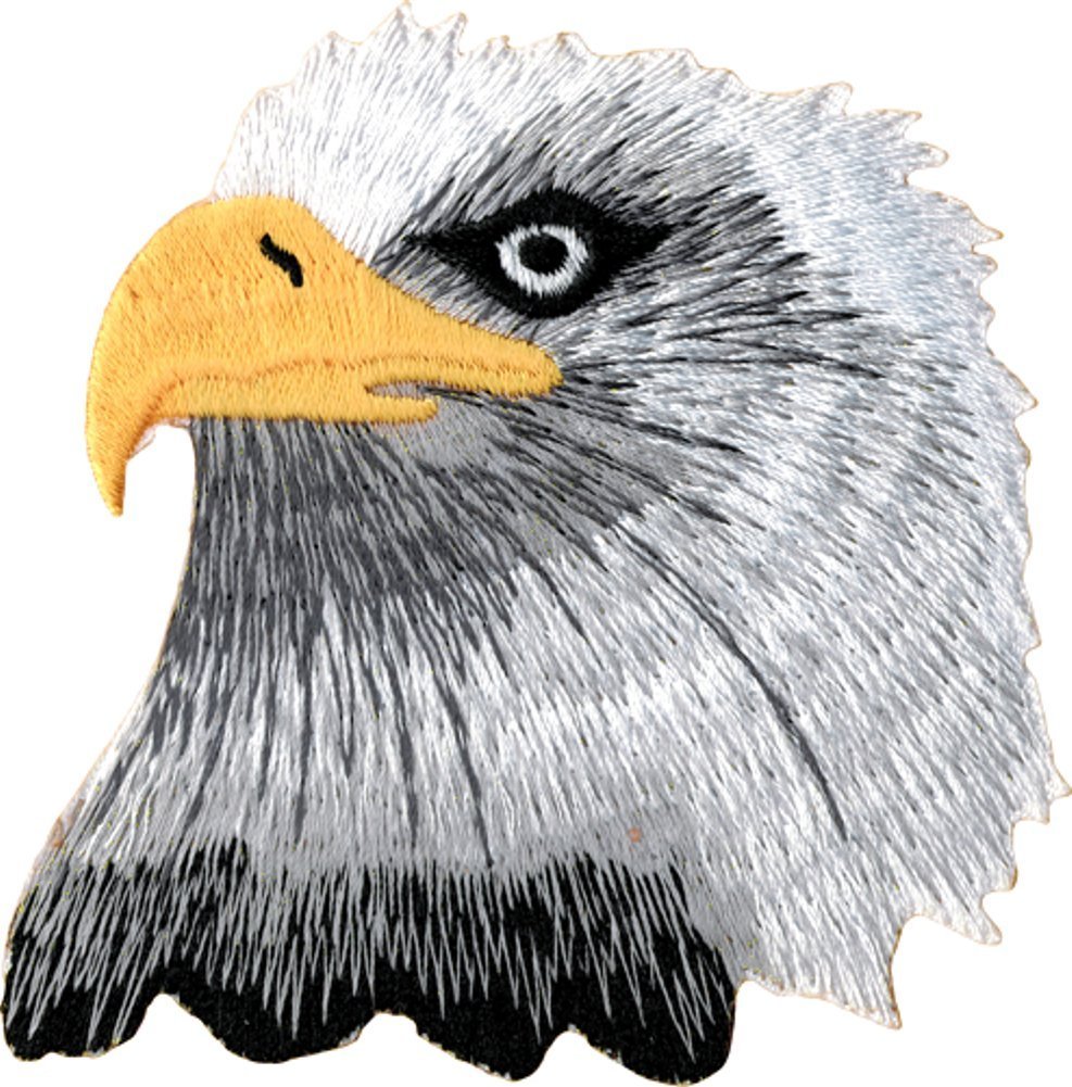Cool-Patches Bald American Eagle Embroidered Iron On Patch CD3540 - Premium DIY Sewing Applique for Jackets, Hats, Bags & Denim - Perfect for Patriotic Crafts & Military Style Customization