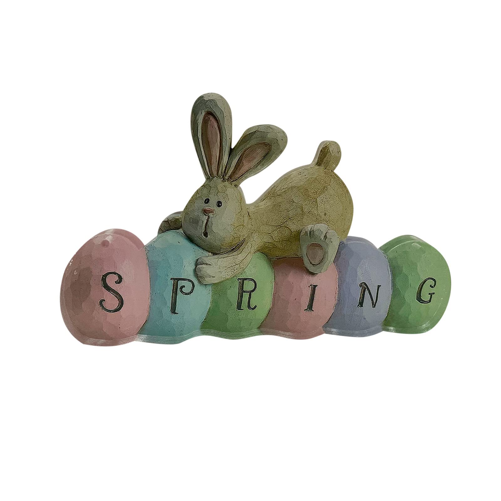 Rustic Christmas Tree Ornaments & Easter Bunny Decor - Acrylic Easter Egg Decorations for Home, Tabletop Centerpiece, Bedroom, Living Room & Laundry Room - Perfect for Holiday Decorating, Spring Home Decor & Seasonal Celebrations