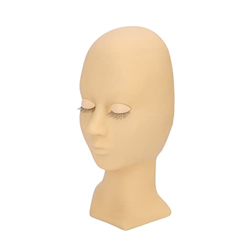 Professional Eyelash Mannequin Head - Highly Realistic Makeup Training Model for Lash Extensions Practice - Reusable Beauty Mannequin for Salon & Home Use - Perfect for Beginners & Professionals