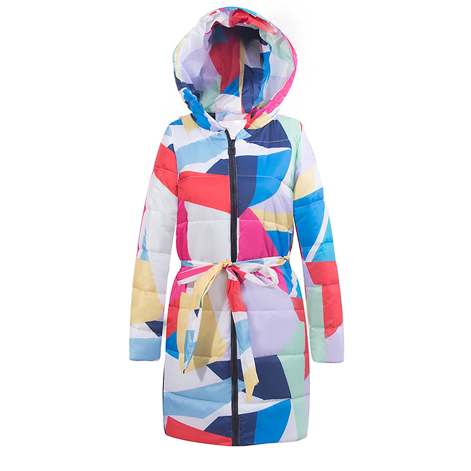 Women's Winter Coats - Fashion Printed Fleece Zip-Up Hooded Jacket with Pockets | Warm Casual Outerwear for Cold Weather | Perfect for Daily Wear, Outdoor Activities & Travel