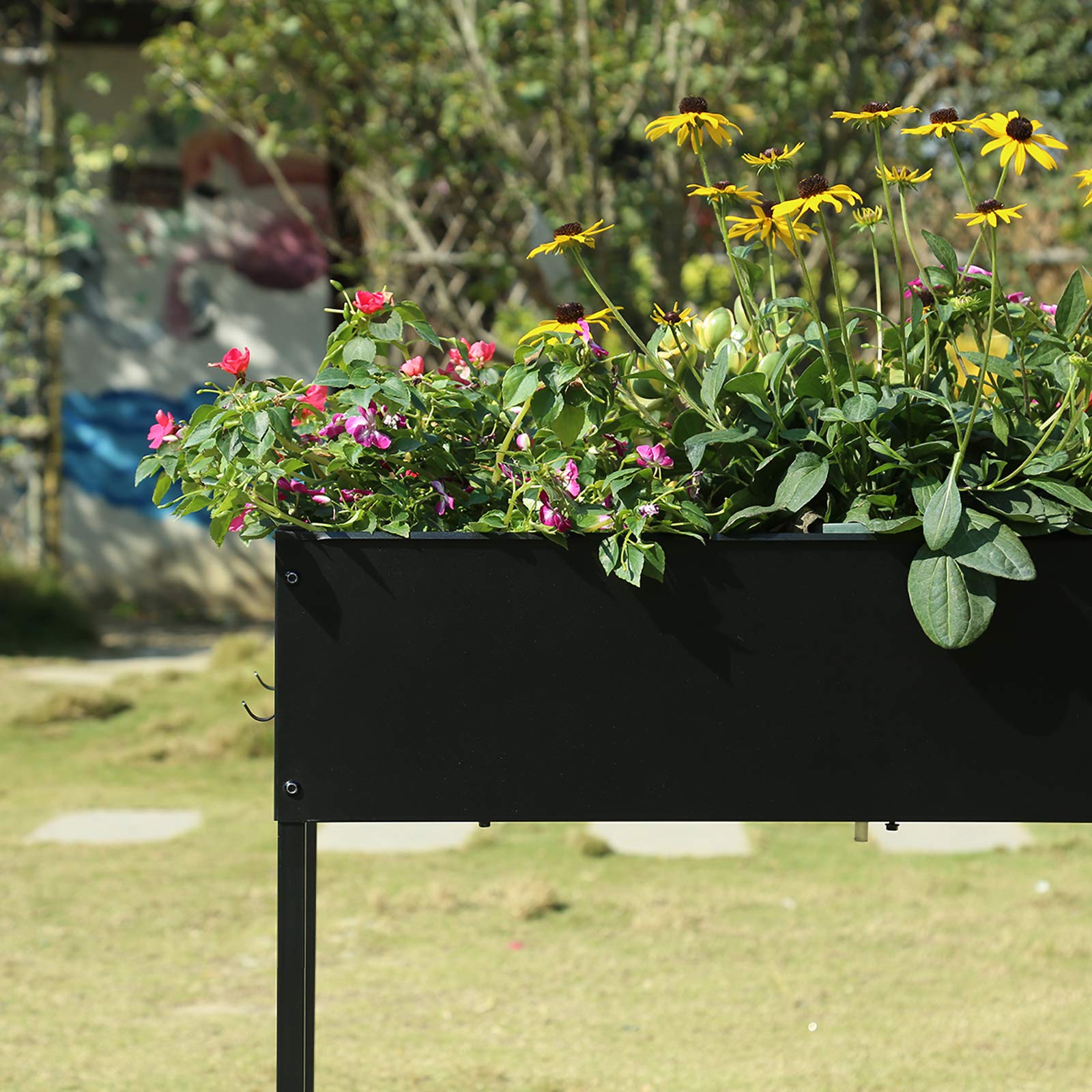 Elevated Metal Raised Garden Bed with Legs - Large Outdoor Planter Box for Vegetables, Flowers & Herbs | Durable Gardening Solution for Patio, Backyard & Urban Farming