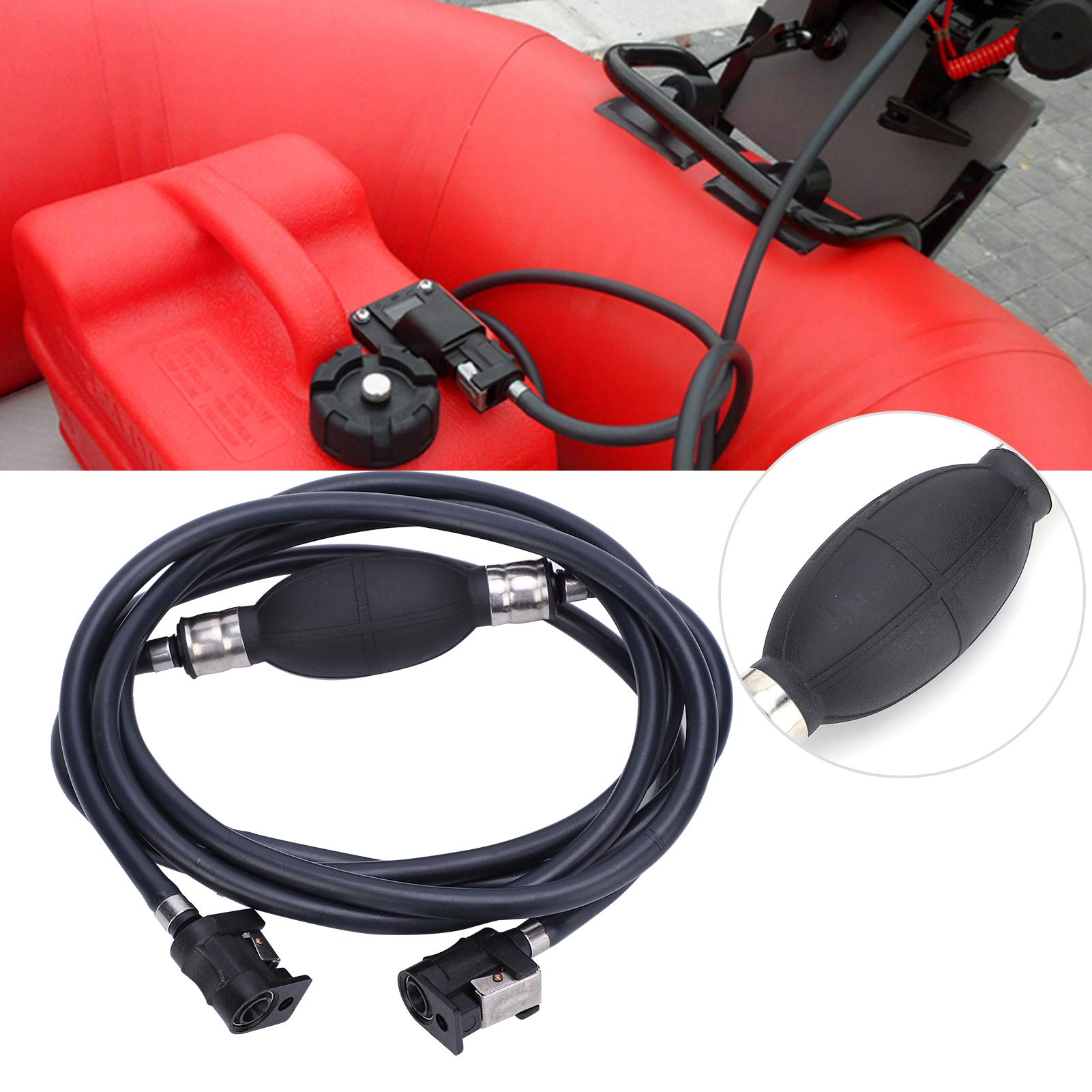 Shanrya Silicone Outboard Motor Oil Pipe - Gasoline Backflow Prevention & UV Resistant External Tubing for Marine Engines - Ideal for Boating, Fishing, and Water Sports