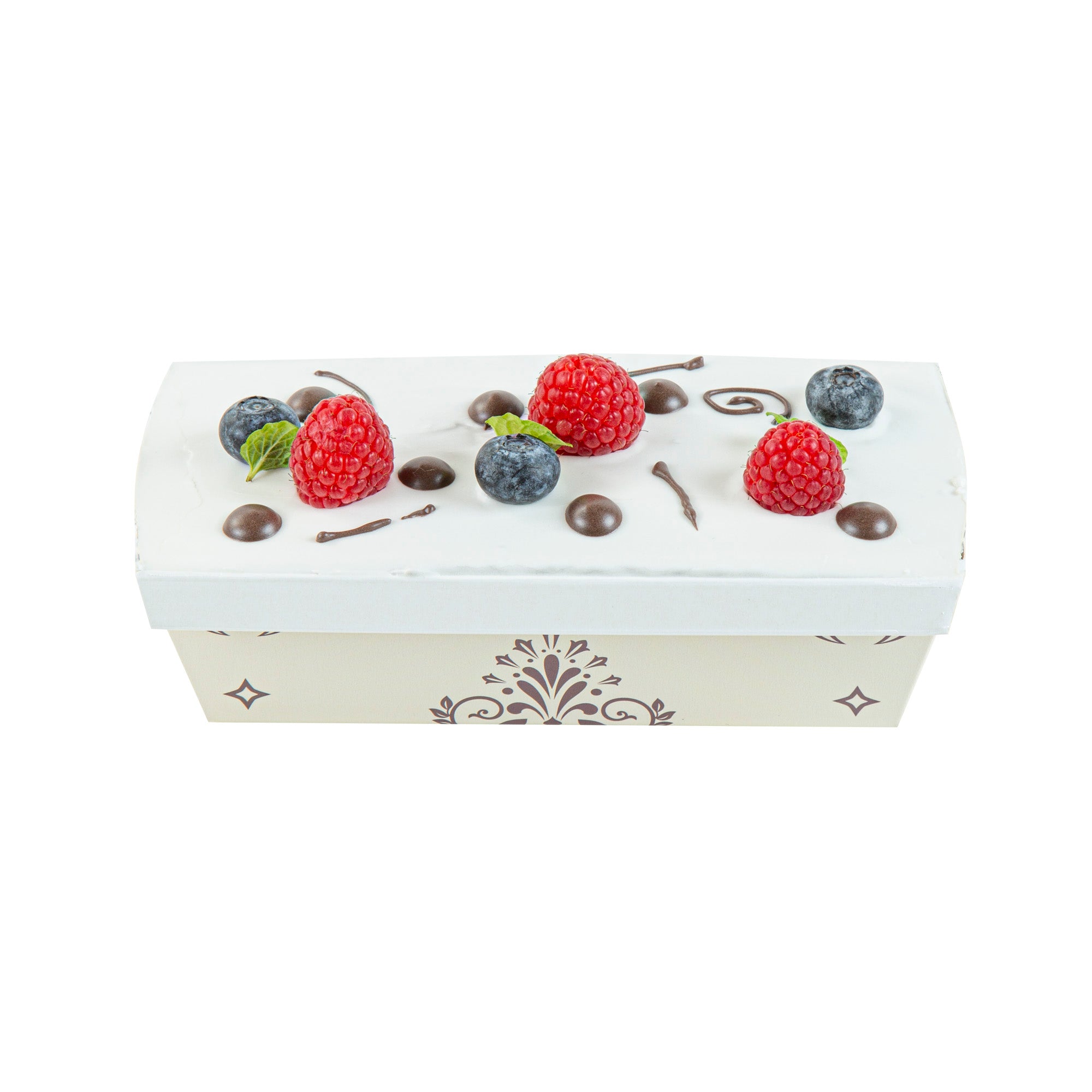 Bake Tek 13 oz Beige Vintage Floral Greaseproof Paper Loaf Pans - 7 x 3.25 x 2 Inches - Pack of 100 - Perfect for Homemade Bread, Cakes & Party Treats Baking