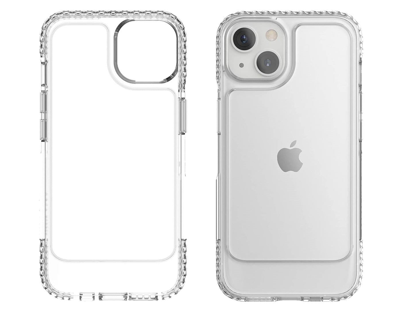 Durable Clear Rubber U-Shaped Bumper Case for iPhone 13 Mini - Slim Protective Cover for Everyday Use & Outdoor Activities