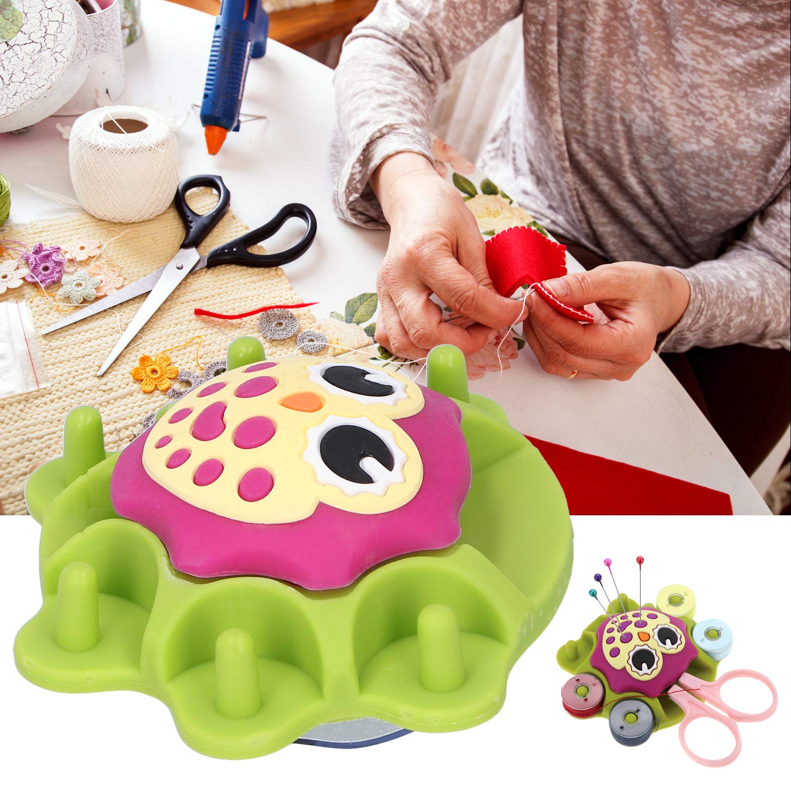 Fdit Bobbin Collection - High-Quality DIY Embroidery Bobbin Holder with Suction Cup for Spool Storage | Cute Sewing Organizer for Embroidery Threads & Craft Supplies | Perfect for Home Sewing Rooms, Craft Stations & DIY Projects