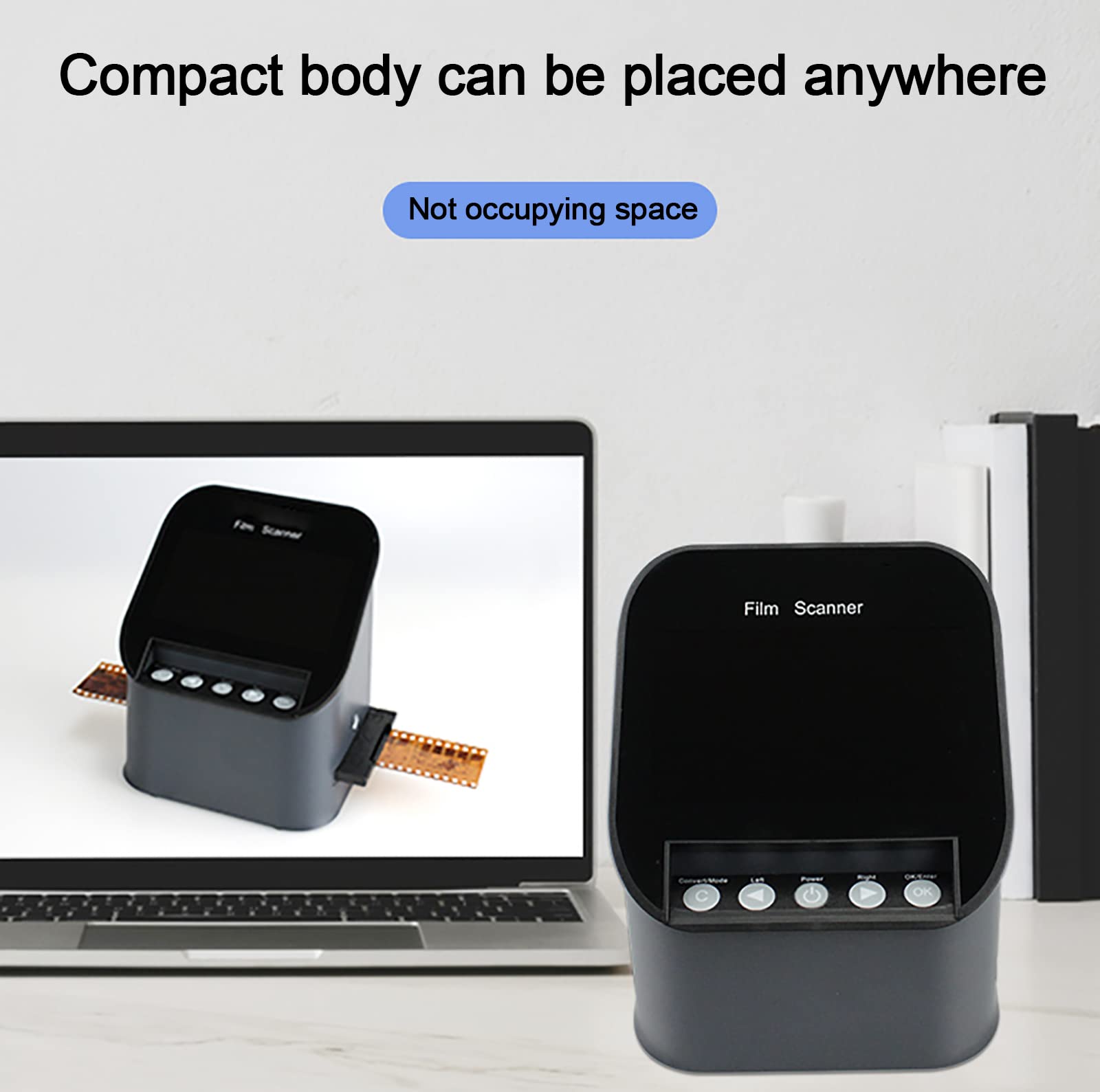 22MP Film and Slide Scanner - Convert 135mm, 126, 110 & Super 8 Negatives to High-Resolution JPEG - 4.3