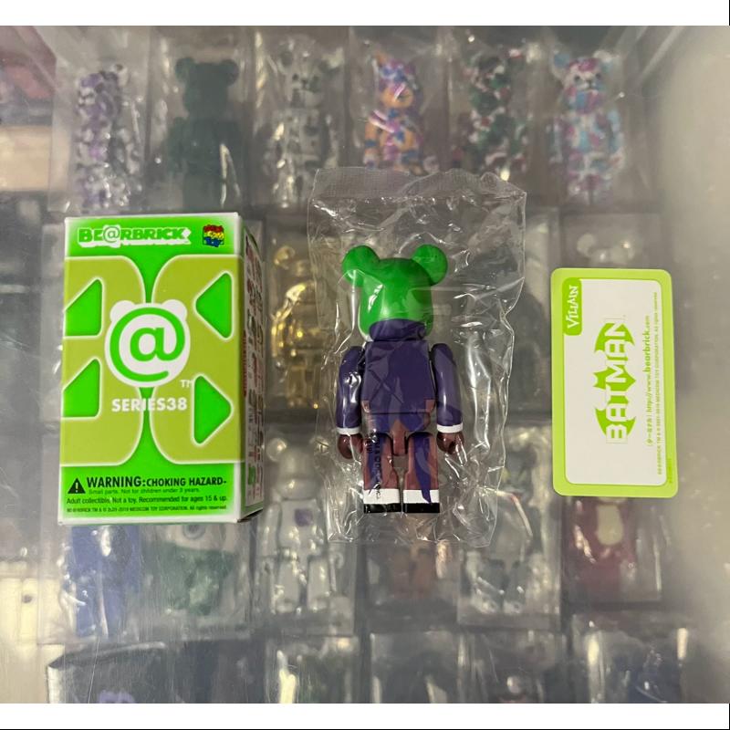 Bearbrick Series 38 VILLAIN Joker 100% Collectible Figure - Limited Edition Vinyl Art Toy for Display & Gifts | DC Comics Superhero Collection for Home Decor & Office Desk