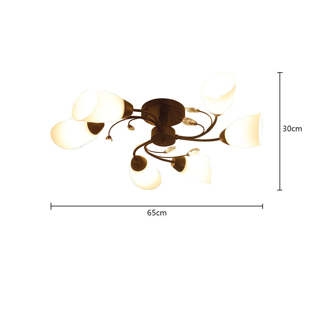 Rustic Style LED Flush Mount Ceiling Light Fixture - Modern Farmhouse Lighting for Living Room, Bedroom & Dining Room - 110V Black - Perfect for Home Decor, Apartment & Office Lighting