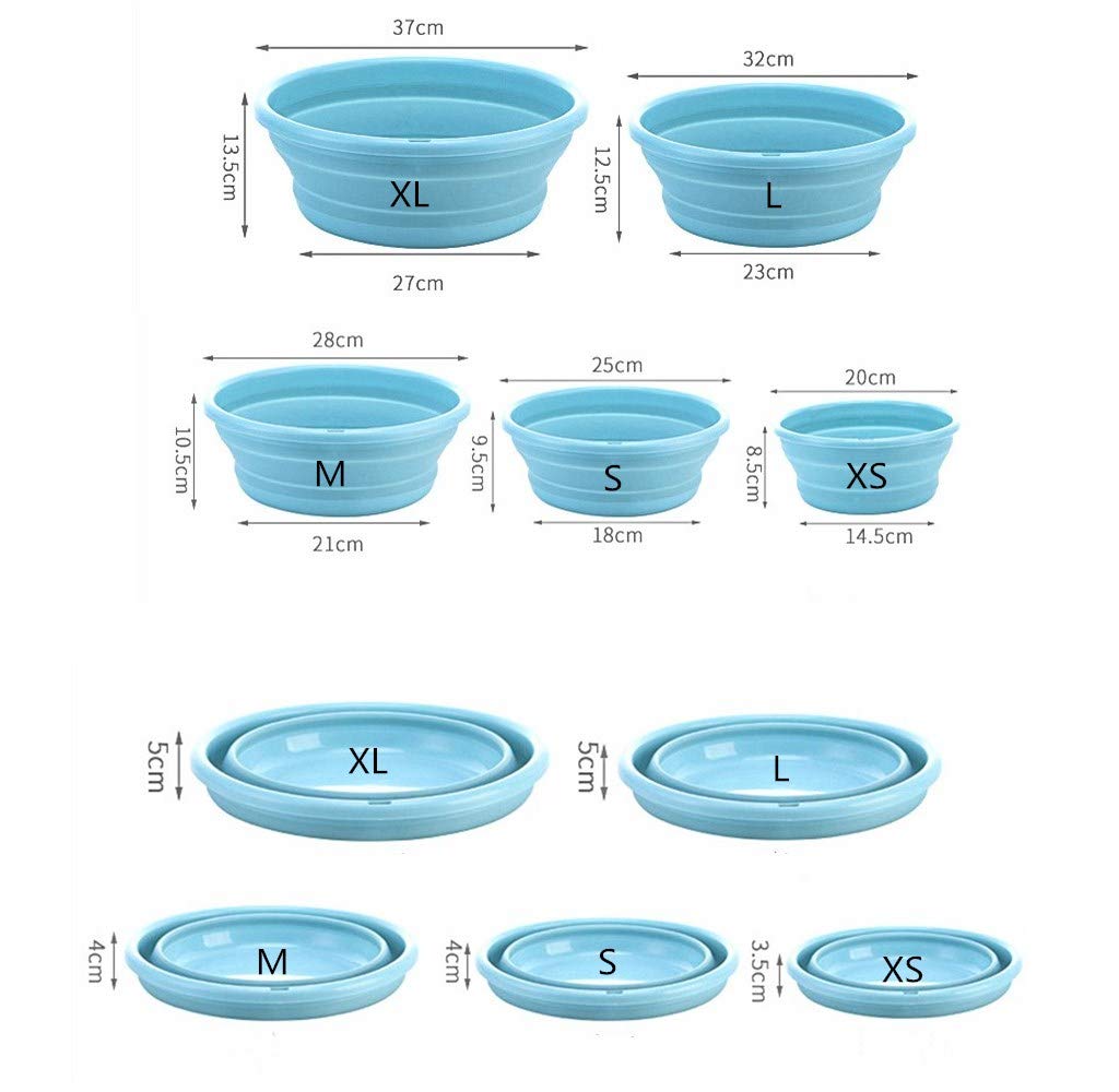 Ulalaza Collapsible Wash Basin with Hanging Hole - Lightweight Folding Sink for Kitchen, Camping & Travel - Portable Collapsible Tub for Dishes, Laundry & Outdoor Use