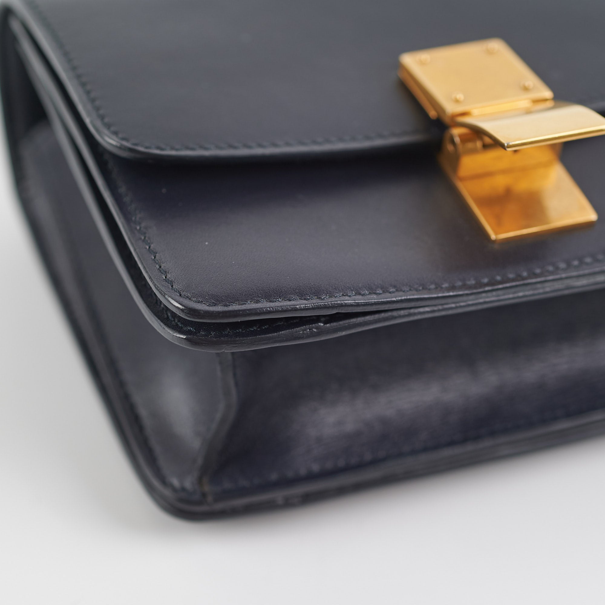 Celine Small Box Bag in Navy Blue - Luxury Crossbody Handbag for Women, Perfect for Work, Travel & Evening Out