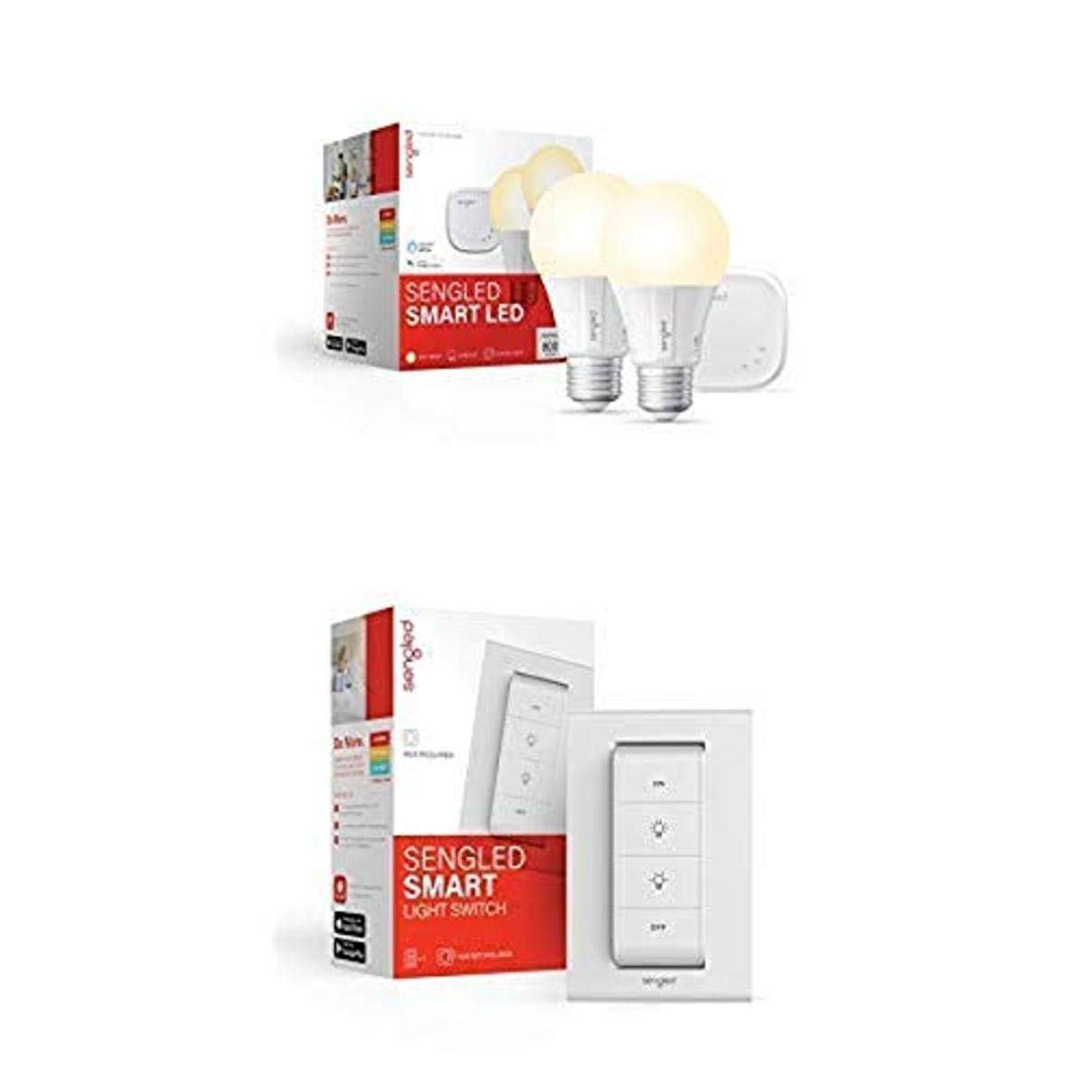 Sengled Smart LED Soft White Starter Kit with Smart Switch - Energy Efficient Dimmable WiFi Light Bulbs for Home Automation & Smart Lighting Control - Perfect for Living Room, Bedroom, and Office